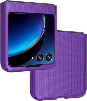 Purple Textured Hard Case Slim Phone Cover for Motorola RAZR Plus (2023) RAZR+