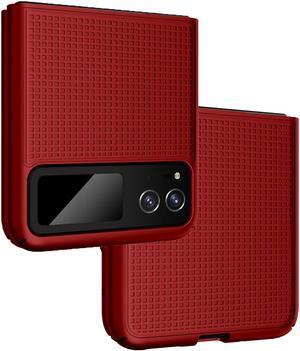 Red Grid Textured Hard Case Slim Cover for Motorola RAZR 2023 (aka RAZR 40)