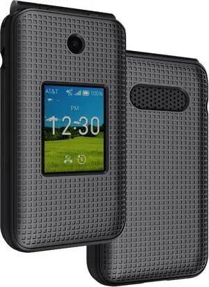 Black Grid Textured Hard Case Slim Cover for AT&T Cingular Flex 2 (Debut Flex)