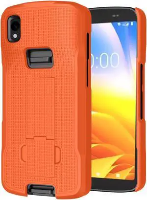 Bright Orange Slim Hard Shell Case Cover Stand for Zebra TC22 TC27 Scanner