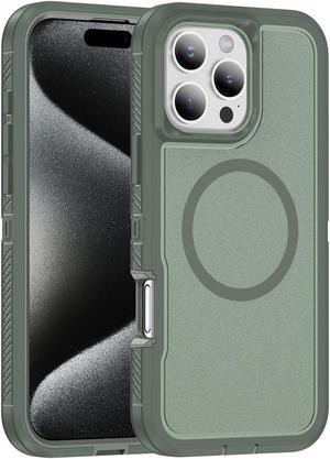 Tough Dual Layer Case for iPhone 16 Pro Max - Compatible with MagSafe - Green