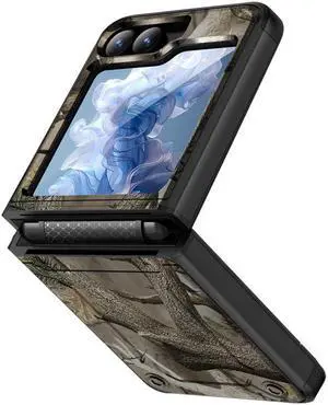 Case for Galaxy Z Flip 7 FE & Z Flip 6 Phone with Hinge Protection - Bush Camo Case for Galaxy Z Flip 7 FE & Z Flip 6 Phone with Hinge Protection - Bush Camo