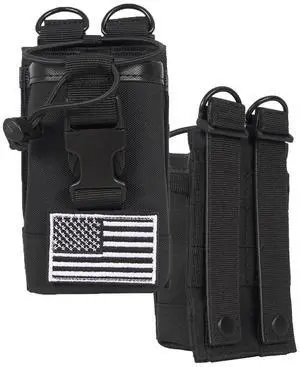 Tactical Molle Radio Holster Holder Case Pouch Bag for Two Way Walkie Talkies