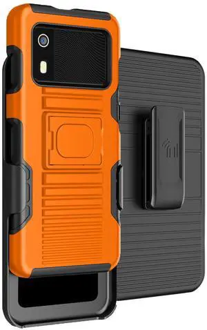 Rugged Case and Belt Clip Holster for Zebra EM45 RFID Mobile - Orange
