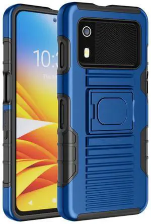 Rugged Hybrid Case with Ring Grip Stand for Zebra EM45 RFID Mobile - Blue