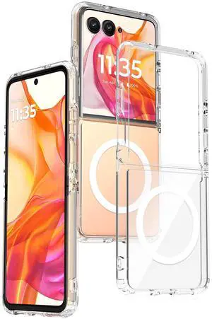 Clear Case for Motorola RAZR ULTRA 2025 Flip Phone - Compatible with MagSafe