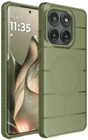 Case for Motorola Edge 2025 Phone - Army Olive Green (Compatible with MagSafe)
