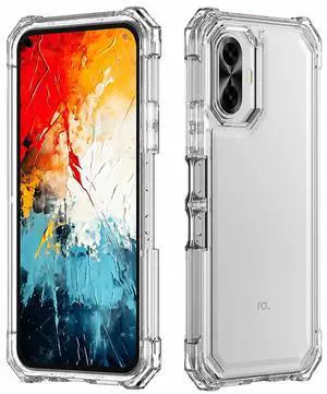 Hybrid Case Anti-Shock Cover for TCL K70 5G Phone - Clear Hybrid Case Anti-Shock Cover for TCL K70 5G Phone - Clear