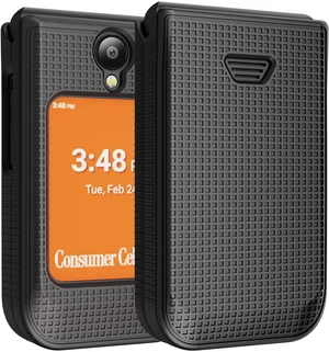 Grid Texture Hard Case Slim Cover for Iris Easy Flip 2 Phone - Black Grid Texture Hard Case Slim Cover for Iris Easy Flip 2 Phone - Black