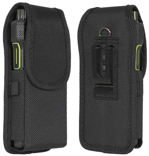 Black Canvas Case Pouch Belt Clip Harness for Crosscall CORE-P6 5G PTT Radio Black Canvas Case Pouch Belt Clip Harness for Crosscall CORE-P6 5G PTT Radio