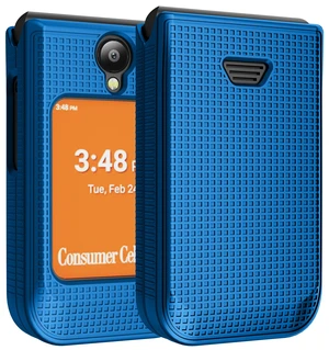 Grid Texture Hard Case Slim Cover for Iris Easy Flip 2 Phone - Blue Grid Texture Hard Case Slim Cover for Iris Easy Flip 2 Phone - Blue