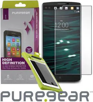 PUREGEAR PURETEK HARD TEMPERED GLASS SCREEN PROTECTOR + KIT/TRAY FOR LG V10