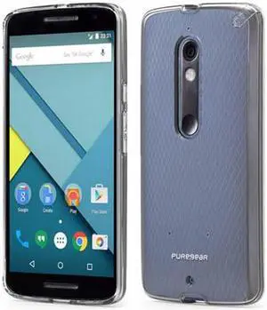 PUREGEAR SLIM SHELL CLEAR CASE HARD COVER FOR MOTOROLA DROID MAXX 2 XT1565