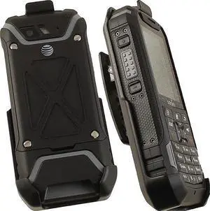 BLACK BELT CLIP HOLSTER CASE STAND FOR SONIM XP5 PHONE (XP5700)