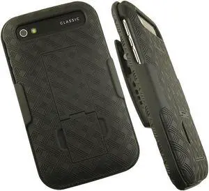 Black Kickstand Hard Case Cover for Blackberry Classic Q20 Q25 Phone