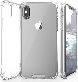 AQUAFLEX TPU ANTI-SHOCK BUMPER CASE COVER CLEAR HARD BACK FOR APPLE iPHONE X