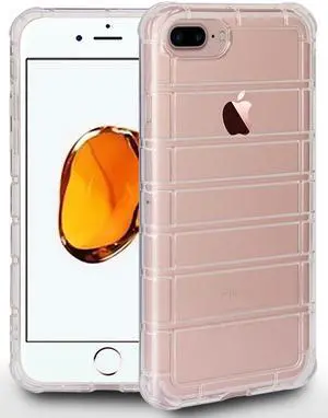 CLEAR AIR CUSHION TPU FLEXIBLE GRIP SKIN CASE COVER FOR APPLE iPHONE 7/8 PLUS +