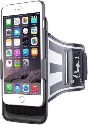 BLACK CASE COVER + ARMBAND STRAP COMBO ROTATING/REFLECTIVE FOR iPHONE 7 PLUS