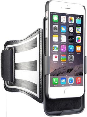 BLACK CASE COVER + ARMBAND STRAP COMBO ROTATING/REFLECTIVE FOR iPHONE 7