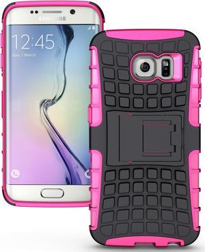 PINK GRENADE GRIP SKIN HARD CASE COVER STAND FOR SAMSUNG GALAXY S6 EDGE SMG925