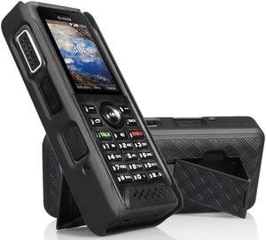Black Kickstand Hard Case Cover View Stand for Kyocera DuraTR E4750, DURA TR