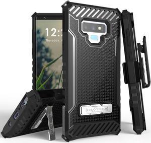 Black Tri-Shield Rugged Case Cover + Belt Clip Holster for Samsung Galaxy Note 9