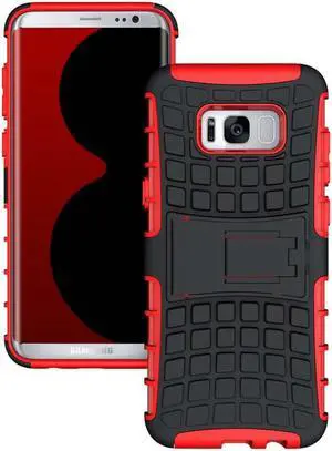 RED GRENADE GRIP SKIN HARD CASE COVER STAND FOR SAMSUNG GALAXY S8 PLUS, S8+