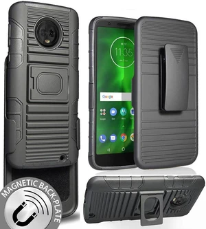 Black Ring Grip Case + Belt Clip Holster Stand for Motorola Moto G6 Plus XT1926 Black Ring Grip Case + Belt Clip Holster Stand for Motorola Moto G6 Plus XT1926