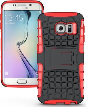RED GRENADE GRIP SKIN HARD CASE COVER STAND FOR SAMSUNG GALAXY S6 EDGE SMG925
