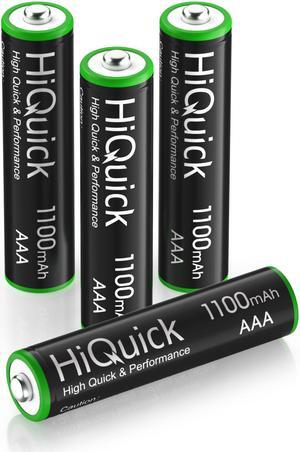 4 Pack HiQuick  1100mAh  AAA Rechargeable Batteries High Capacity Performance 1.2V, Per-Charged Ni-MH Battery