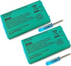 2Pcs 850mAh Rechargeable Battery +Screwdriver for Nintendo Game Boy for GBA Advance SP