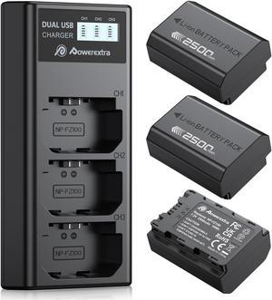 2 pack NP-FZ100 batteries and Charger Set for Sony Alpha A7 III A7R IV  A6600 A9R