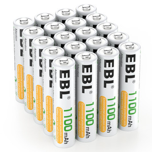 20-Pack AA Rechargeable Batteries NiCd 600mAh 1.2V – RELIGHTABLE For Solar Lights