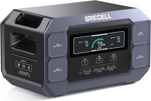 GRECELL Portable Power Station 2200W Solar Generator 1126Wh LiFePO4 Battery Pack, 1.25Hrs Fast Charging, with 4 2200W (4800W Peak) AC Outlets, Generator for Home Use Outdoor Camping Emergency