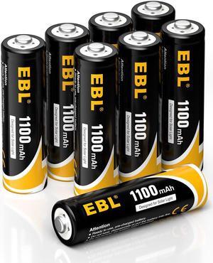 EBL 8 Pack AA Rechargeable Batteries 1100mAh Ni-Cd Battery  for Wireless mouse and Keyboards