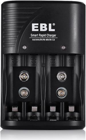EBL 802 Battery Charger for AA AAA 9V Ni-MH Ni-CD Rechargeable Batteries