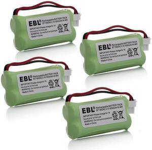 EBL 4 Pack NI-MH  2.4V 600mAh Cordless Home Phone Battery Replacement Battery for AT&T BT162342 BT162342 BT166342 BT-166342 BT266342 BT-266342 American Telecom: E30021CL E30025CL