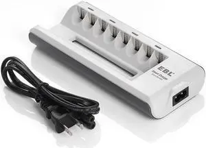 EBL 808A 8 Bay Battery Charger for AA AAA Ni-MH Ni-CD Rechargeable Batteries