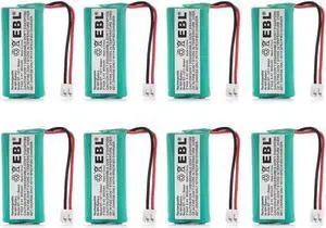 EBL 8 Pack 900mAh 2.4v Replacement Cordless Phone Battery for Uniden DECT 6.0 BT101 BT1011 BT1018 DECT3080 DCX300 DCX400 Series, T/Lucent 3101 AT-3201 AT-3211-2 BT-18433 BT-184342