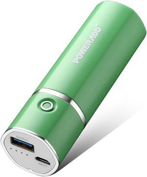 Poweradd 5000mAh Mini Power Bank Portable Charger External Battery Pack for iPhone iPad Samsung Galaxy Cellphone and More (Green)