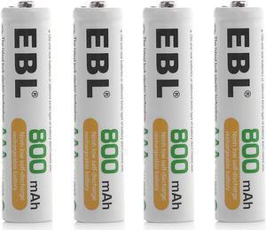 EBL 4 pieces AAA Battery Ni-MH 1.2V 800mAh Rechargeable Batteries