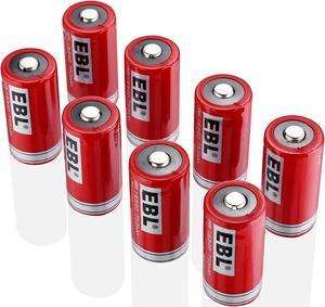 EBL 8-Pack 16340 Li-ion Rechargeable Batteries 750mAh 3.7v CR123A Battery for LED Flashlight