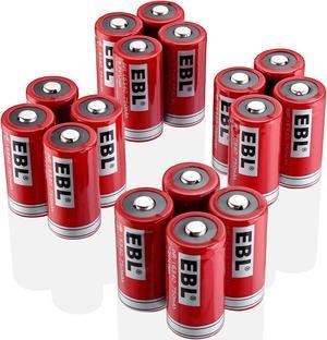 EBL 16-Pack CR123A Battery 750mAh 3.7V 16340 Li-ion Rechargeable Batteries
