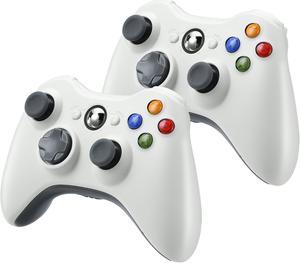 2 Pack Wireless Gamepad Game Controller Joystick Pad for Microsoft Xbox 360 & PC WIN 7 8 10- White