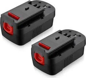 Powerextra 2 Pack 3700mAh 18V HPB18 Replacement Battery for Black&Decker Firestorm A1718 A18NH HPB18 HPB18-OPE Black and Decker Power Tool Ni-CD Battery