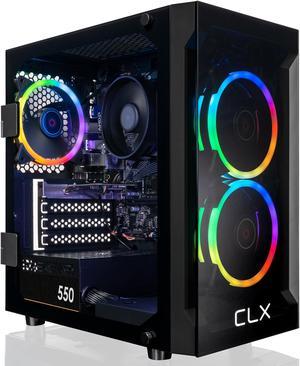 CLX SET Gaming Desktop - AMD Ryzen 7 5700G 3.8GHz 8-Core Processor, 16GB DDR4 Memory, Radeon Vega 8 2GB Shared Graphics 1TB NVMe M.2 SSD,  WiFi, Win 11 Home 64-bit