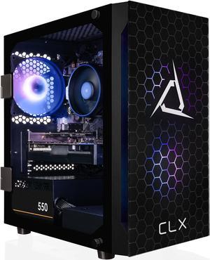 CLX SET Gaming Desktop - AMD Ryzen 5 5500 3.6GHz 6-Core Processor, 8GB DDR4 Memory, Radeon RX 6400 4GB GDDR6 Graphics 500GB NVMe M.2 SSD,  WiFi, Win 11 Home 64-bit