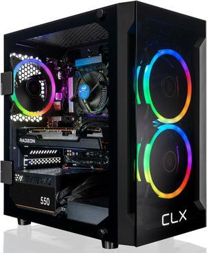 CLX SET Gaming Desktop - Intel Core i7 10700F 2.9GHz 8-Core Processor, 16GB DDR4 Memory, Radeon RX 6600 XT 8GB GDDR6 Graphics 500GB NVMe M.2 SSD, 2TB HDD, WiFi, Win 11 Home 64-bit