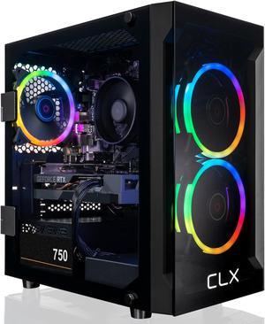 CLX SET Gaming Desktop - AMD Ryzen 7 5700X 3.4GHz 8-Core Processor, 16GB DDR4 Memory, GeForce RTX 4060 Ti 8GB GDDR6 Graphics, 1TB SSD, 2TB HDD, WiFi, Windows 11 Home 64-bit