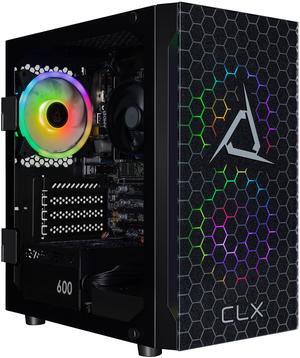 CLX SET Gaming Desktop - AMD Ryzen 5 8600G 4.3GHz 6-Core Processor, 16GB DDR5 Memory, Radeon 760M 2GB Shared Graphics, 500GB NVMe M.2 SSD, WiFi, Win 11 Home 64-bit